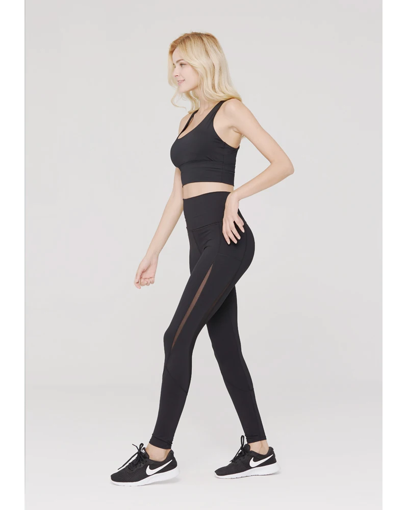 Syprem leggings malha de cintura alta yoga preto grils leggings alta elástico novo sexy meninas yoga crossfit calças leggings