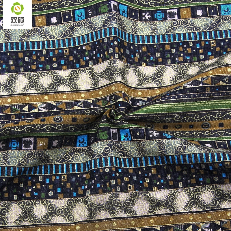  Shuanshuo African Style Cotton Linen vintage fabric DIY Handmade Textile Sewing Patchwork For Bags  - 32327061028