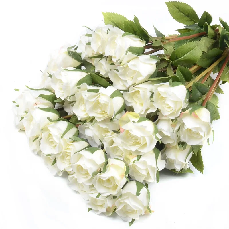 Высокое качество 12 шт. искусственная Шелковая Роза цветок Искусственные цветы украшения дома невесты держа организовать стол поддельные цветы