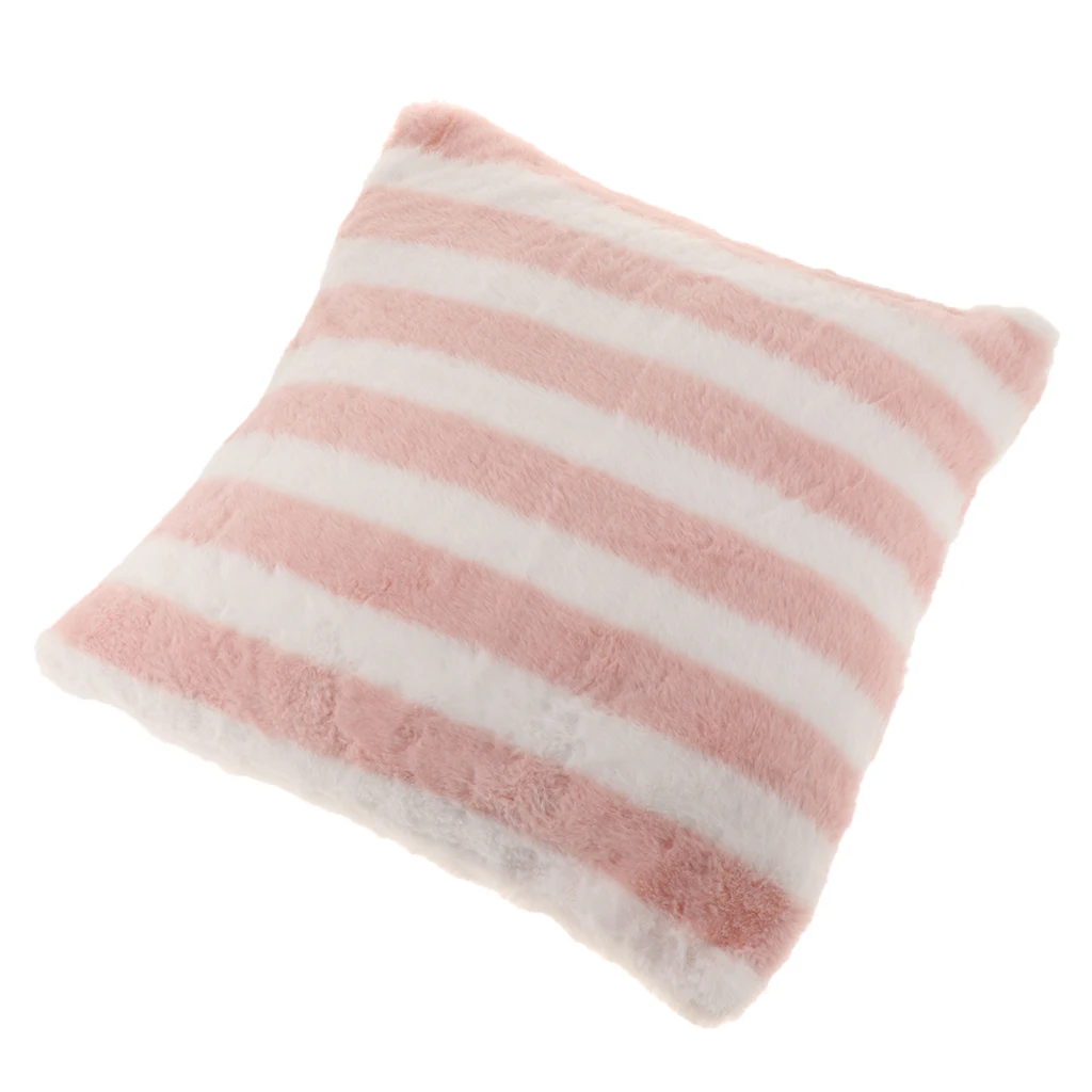 Cute Baby Crib Plush Pillow Home Decor Cushion Doll Toy Home Bed Room Interior Decoration Bath Pillow Heart Shaped and Stripe 