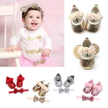 Обувь для маленьких девочек; повязка на голову; мокасины для малышей; Свадебная вечеринка; детская кроватка; обувь для малышей; модная повседневная обувь