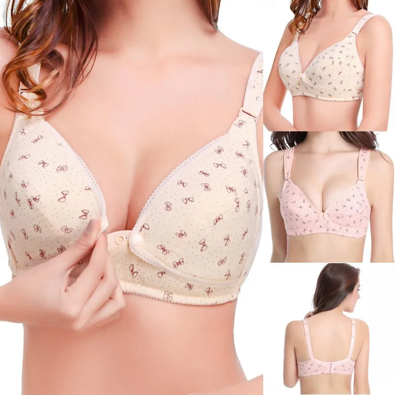 

Front Buckle Wire Free Breastfeeding Maternity Cotton Nursing Bra Sleep Bras Nursing Pregnant Women Pregnancy Underwear Clothing