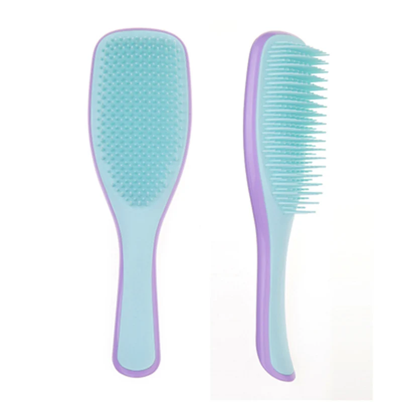 

1Pc Anti-static Hair Brush Comb Styling Teezer Shower Electroplate Detangling Massage Combs for Salon Styling Women Girl Hair