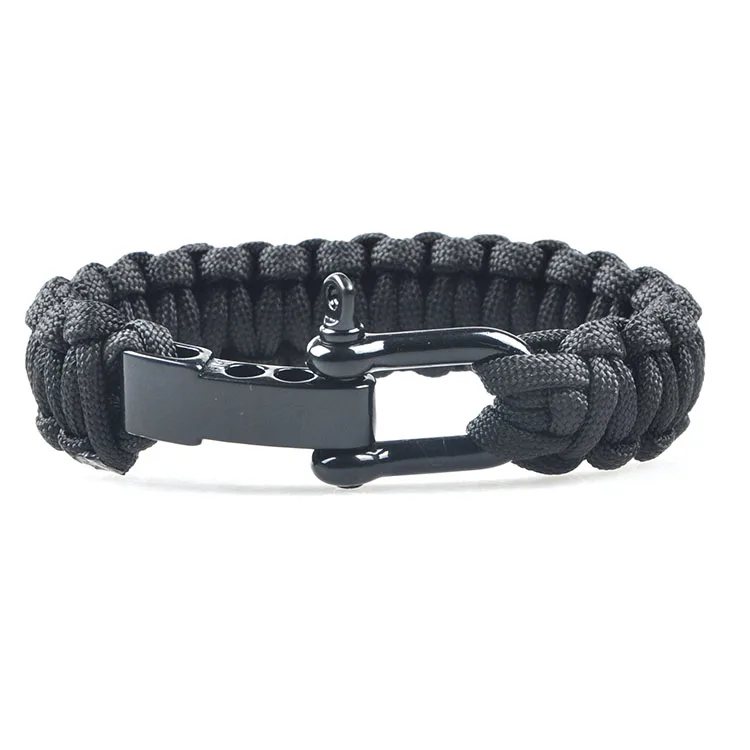 حبل مضفر أساور والأساور paracord المظلة الحبل الرجال الطوارئ بقاء التخييم الانقاذ الأسود الفولاذ أبازيم حبل مضفر أساور والأساور paracord المظلة الحبل الرجال الطوارئ بقاء التخييم الانقاذ الأسود الفولاذ أبازيم