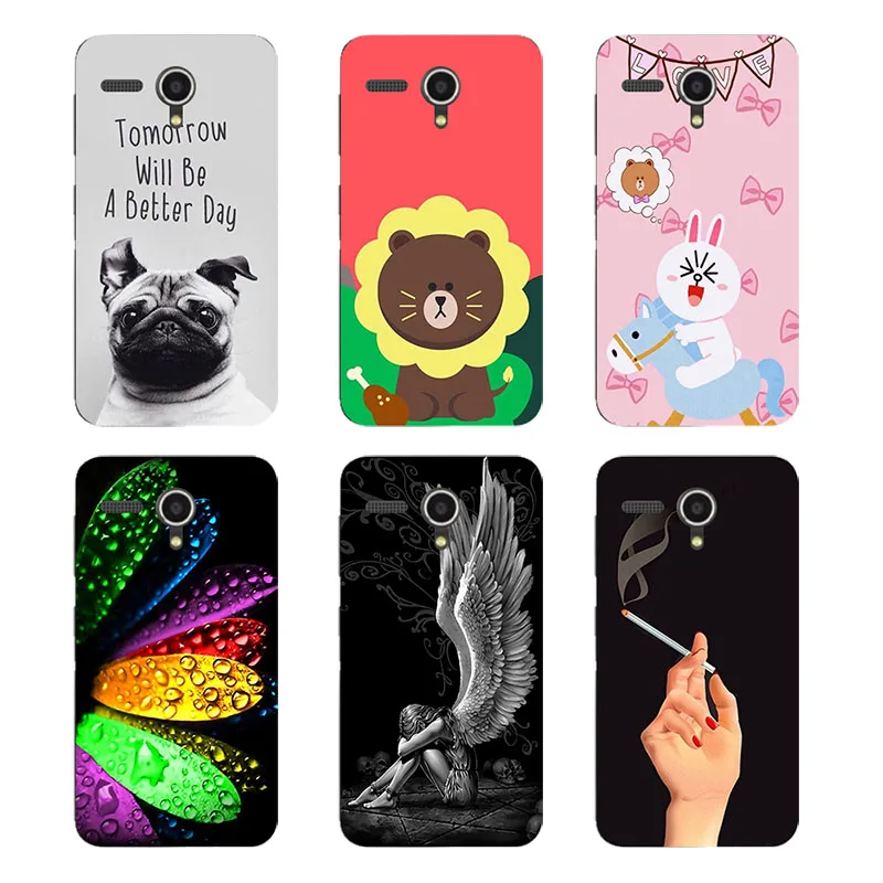 

Original Cover For Lenovo A606 A 606 Fashion Print Lovely Leaves Bear Soft TPU Silicone Phone Cover Coque Smartphone