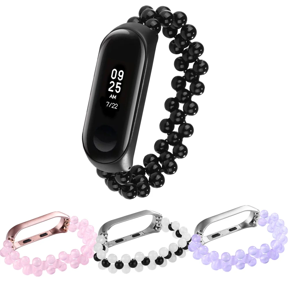 Женские и мужские умные часы браслет для Xiaomi MI Band 4 3 сменный Браслет с агатом MIband