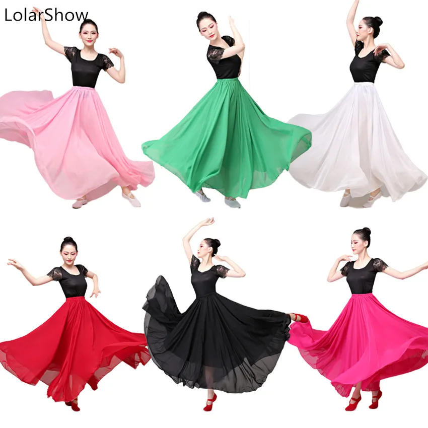 

Girl Costume Flamenco Belly Women Dance Flamengo Skirt Chiffon Belly Dance Skirt