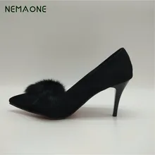NEMAONE free shipping Sexy stilettos Red bottom high heels Ladies Shoes Pointed Toe Party Women Pumps big size 42 43 black red