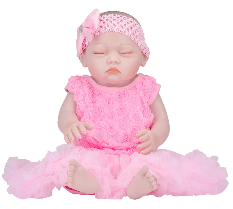 UCanaan 20 дюймов Reborn baby girl куклы реалистичные полный тела Силиконовые Реалистичные Новорожденные куклы ручной работы для малышей игрушки