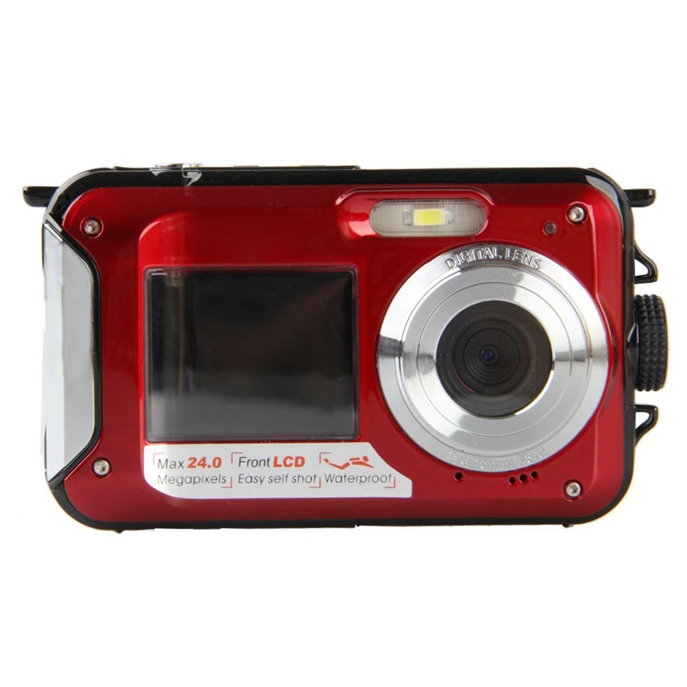 

24 Megapixel Waterproof Dual Screen Digital Camera 2 Screens,Waterproof to 10 Metres,2.7" Screen with 16GB Micro SD Card