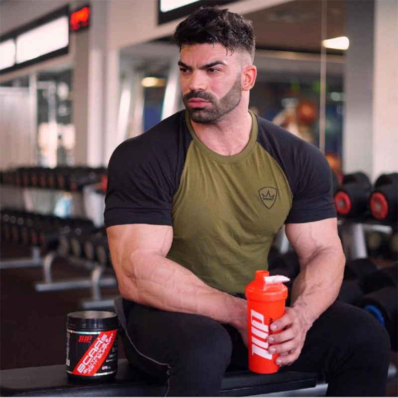 Mens Summer gyms Fitness T-shirt (1)A