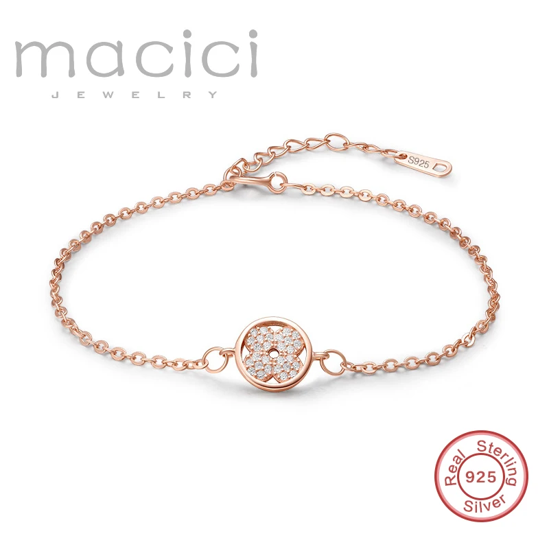 Birthday Gifts For Friends Rose Gold Bracelet Small Four Leaf Birthday Gifts For Friends Rose Gold Bracelet Small Four Leaf Clover Women Delicate Silver Jewelry Bdl77 In Charm Bracelets From