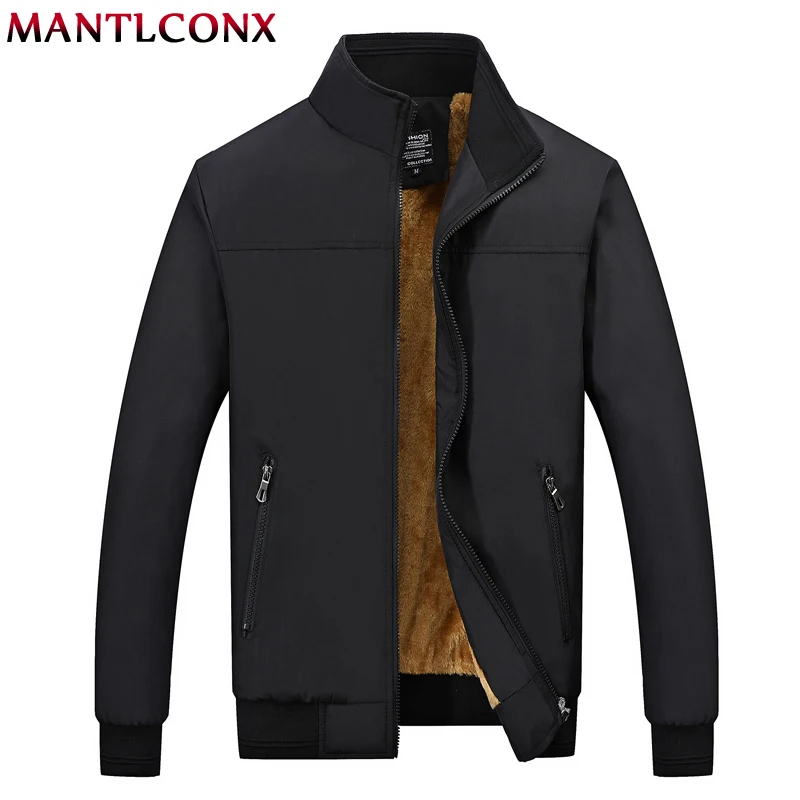 

MANTLCONX Winter Jacket Men 2019 Brand Casual Mens Jackets and Coats Thick Men Outwear Jacket Male Clothing Fleece Thicken Coats