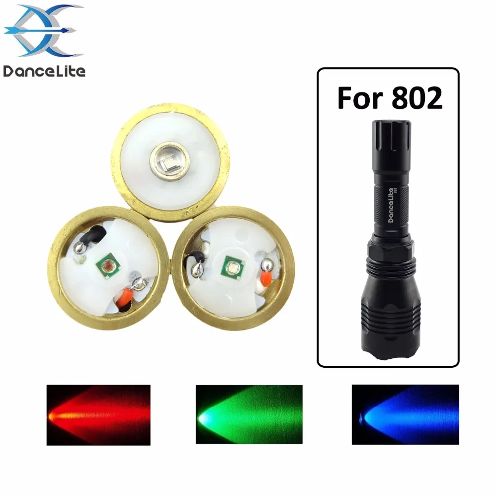 1 шт. новый цветной светодиодный модуль XPE для фонарика 802 RGB (диаметр винта 80