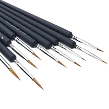 9 Pieces Paint Brushes Artist Paint Brushes Set Weasel Hair Brush Pen for Gouache Watercolor Paint Oil Painting