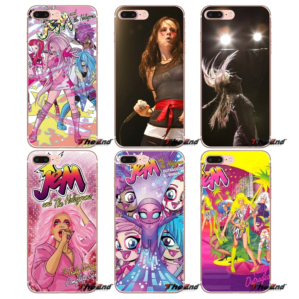 

For Apple iPhone X 4 4S 5 5S SE 5C 6 6S 7 8 Plus 6sPlus 6Plus 7plus 8plus Jem and the Holograms Soft Transparent Shell Covers