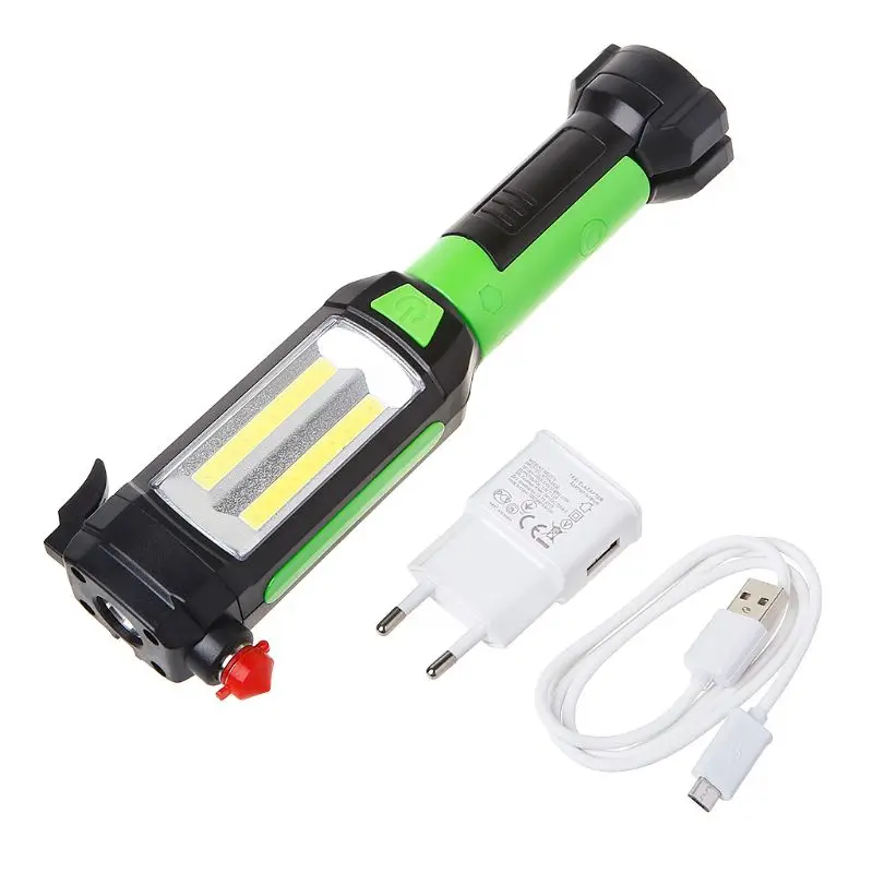 

New Repairing Working COB LED Flashlight Portable USB Charging Hand Torch For Camping Climbing Hunting