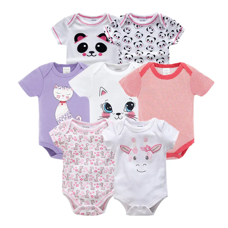 Kavkas vetement bebe, лето, 7 шт./лот, roupas de bebe recien nacido infant boysl ropa, Одежда для новорожденных 0, 3, 6, 9, 12 месяцев