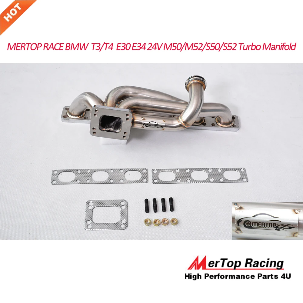 

Mertop Race update 3.0mm thick Brushed T4/T3 Turbo Manifold E30 E34 24V M50/M52/S50/S52