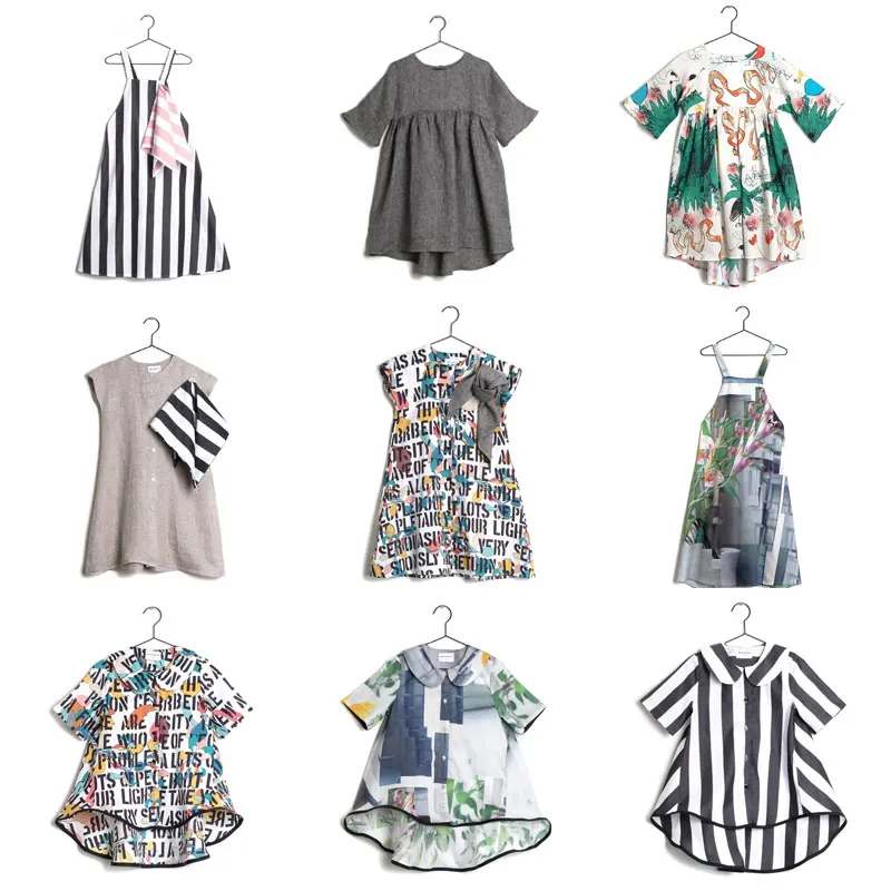 

Girl Princess Dress 2019 Spring and Summer New Ins HOT Wolf SAME Series GIRL Baby Print Dress