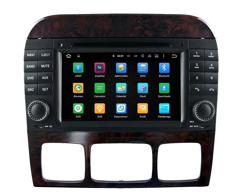 Excellent Android 8.1 In Dash Car DVD Player for Mercedes Benz S W220 S280 S320 S350 S400 S430 S500 with GPS Navigation Radio BT SD WIFI 2