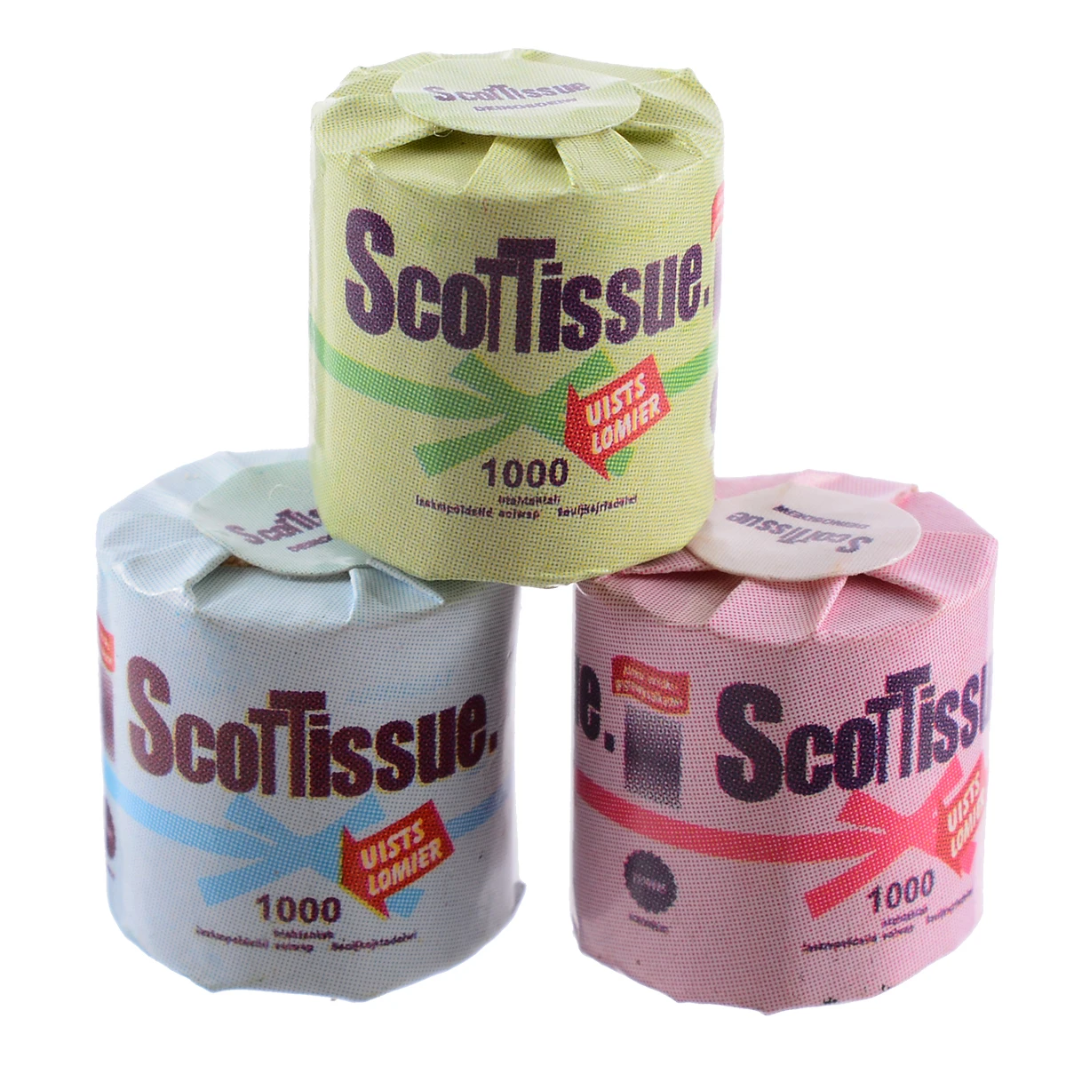 Mayitr 3 Roll of Bathroom Tissue Toilet Paper Miniature Toilet For Dollhouse Cute Miniature Accessory Toy