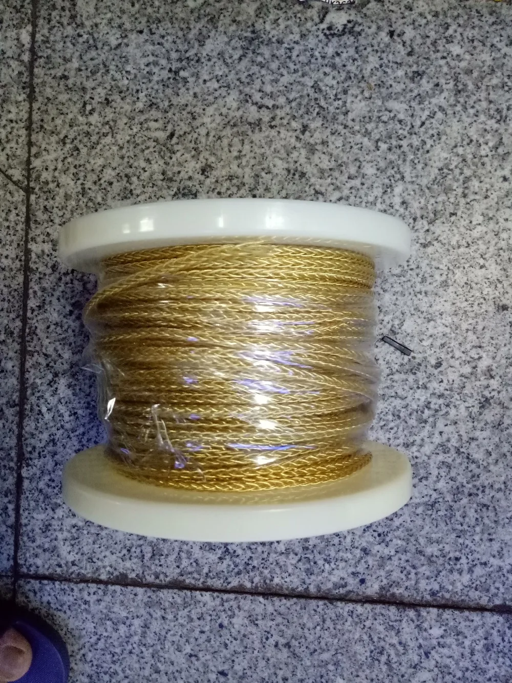 1 Катушка Золотой 50 м DIY 8-ядерный наушник аудио обновленный кабель для наушников