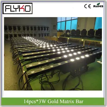 

led strip bar beam high quality factory price 14eyes 3W warm white gold matrix strobe IP20