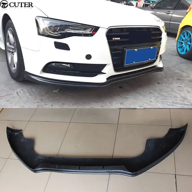 A5 Carbon Fiber front bumper front lip for Audi A5 standard bumper Car Body Kits 12 16in