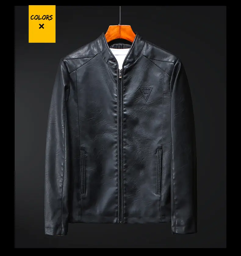 Leather Jackets Men Autumn Winter Male Leather Clothing Men Jacket Business Casual Coats MuLS Brand PU Leisure Mens Suede 4XL 7