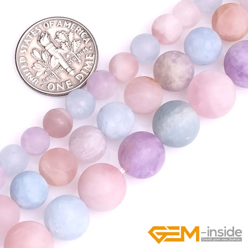 

6mm 8mm 10mm Frosted Round Natural Multicolor Quartzs Stone Gem Stone Semi Precious Matte Beads Loose Beads For Jewelry Making