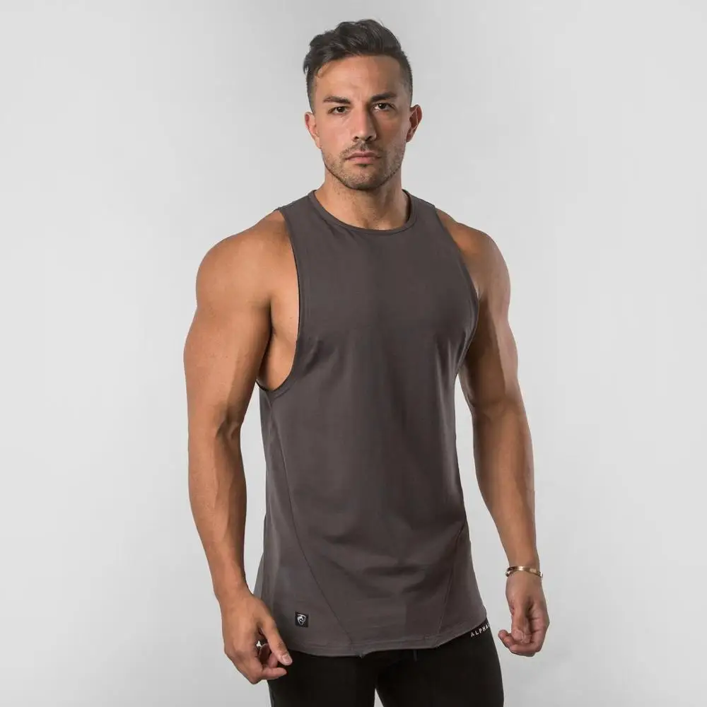 

ALPHALETE Brand Clothing Bodybuilding Stringer Fitness Mens Gyms Tank Tops Muscle Vest Workout Gyms Sportswear Undershirts