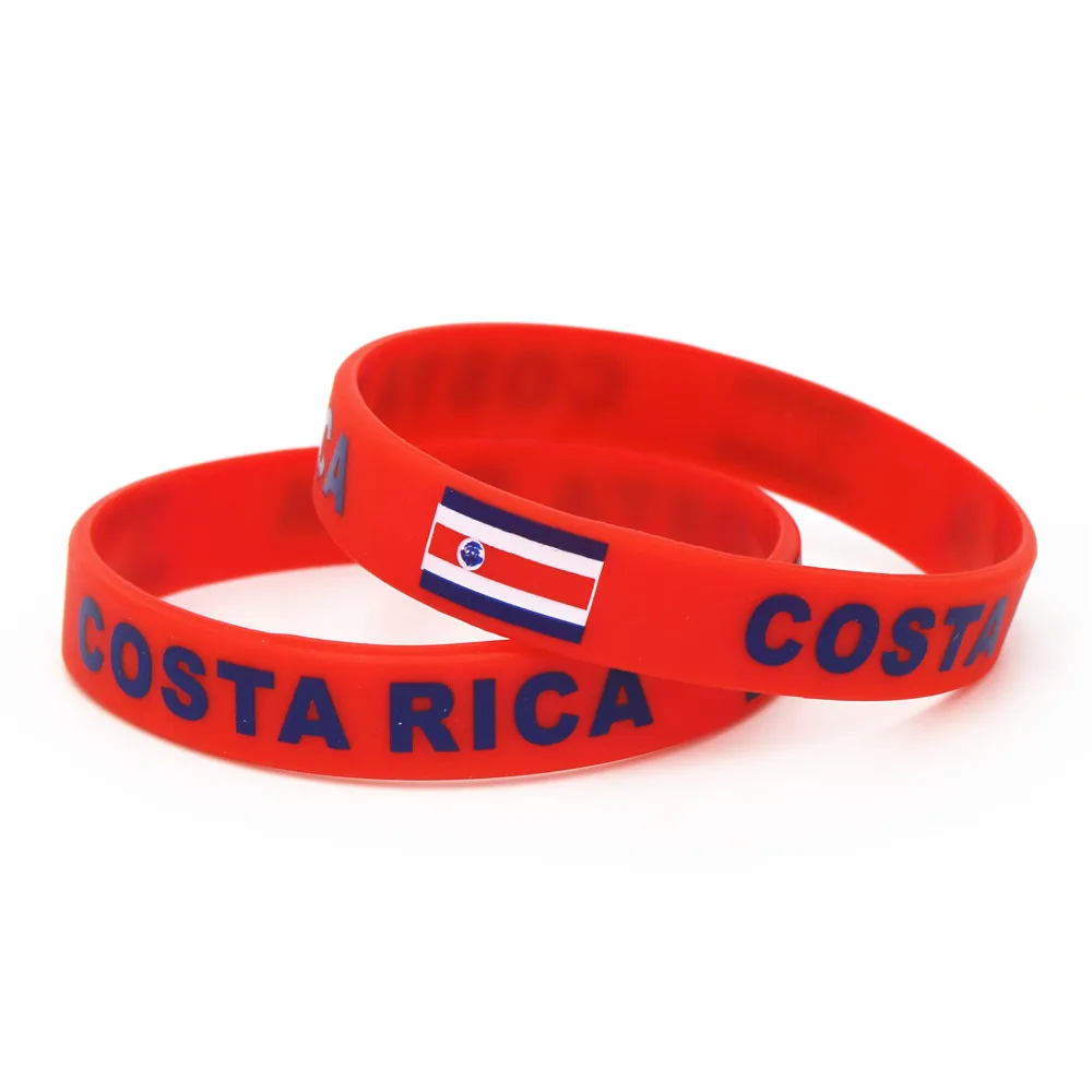 Silicone Wristband Sport National Flag For Football Fans 1PC