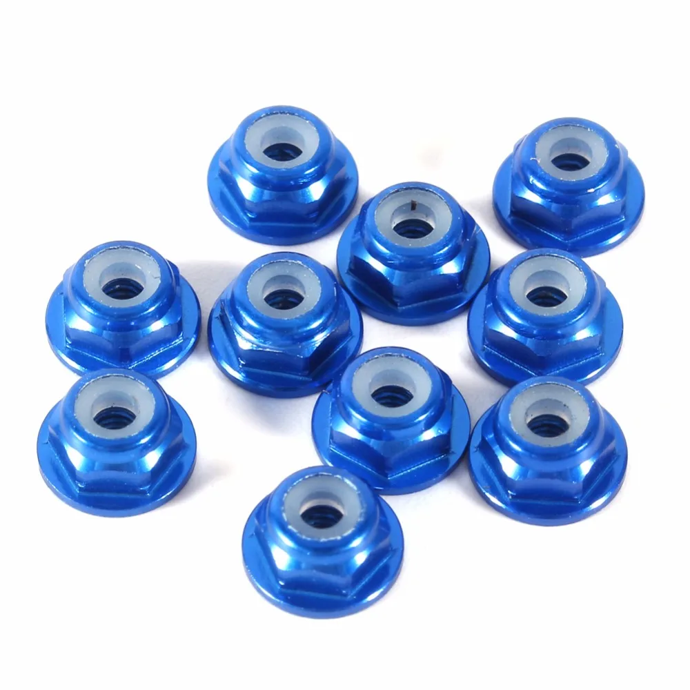 10pcs/pack Aluminum Nylon Insert Self Lock Nuts 4 Colors M2in Nuts