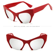 Пара солнцезащитных очков новые мужские женские солнцезащитные очки Ретро Винтаж нестандартная оправа кошачий глаз Rapper солнцезащитные очки# LD