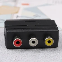 Rvb péritel à 3 RCA s-vidéo adaptateur Composite RCA SVHS AV TV Audio convertisseur pour vidéo DVD enregistreur TV télévision projecteur(China)
