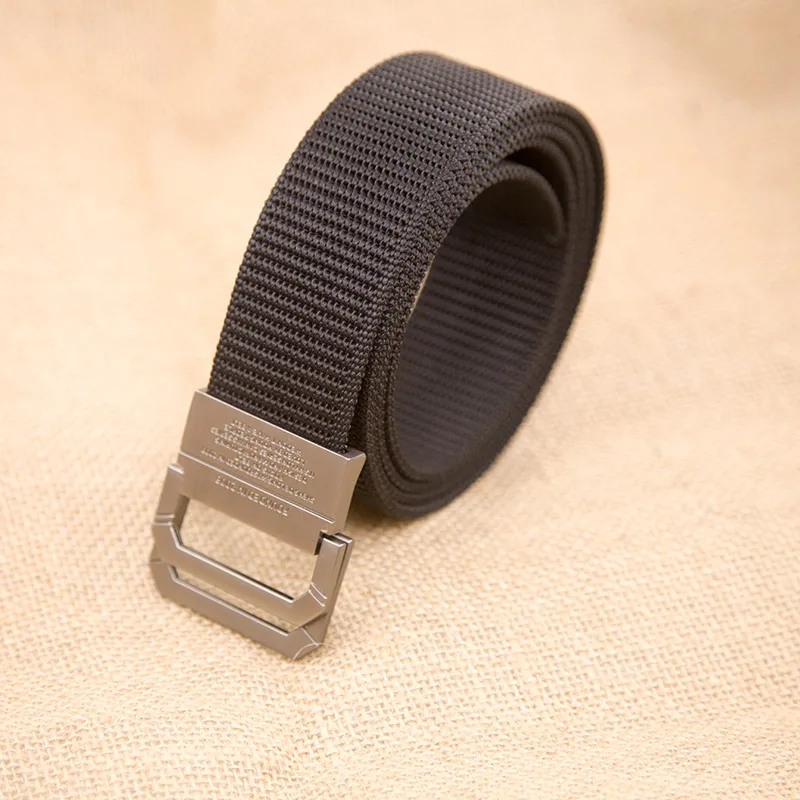 snap belt 2019 Nylon Belt Men Army Belt Tactical Waist Belts Travel ladies Double Ring Metal Buckle Hengreda for Cowboy Jeans Pants crocodile skin belt Belts