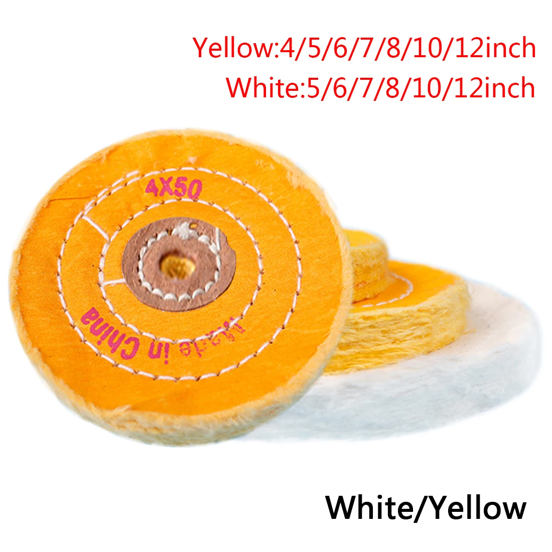 4 12 inch 12mm Cotton Lint Cloth Buffing Wheel Gold Silver Jewelry