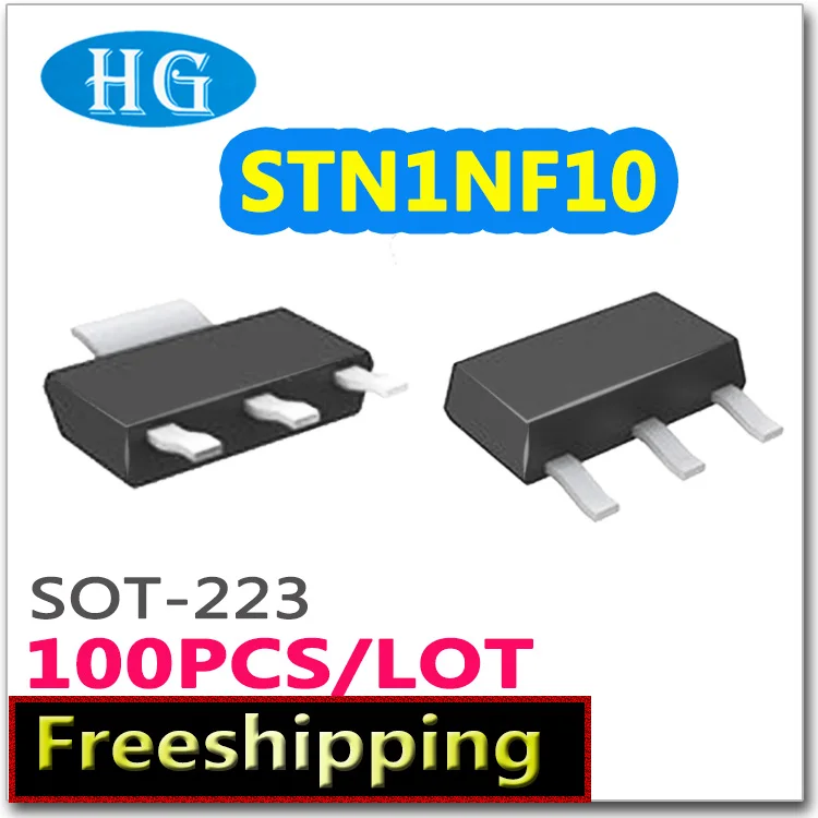 Smd STN1NF10 100 шт. 1000 SOT223 N channel 100V 1A pdf inside mosfet|mosfet 100v|mosfet 100pcsmosfet n-channel |