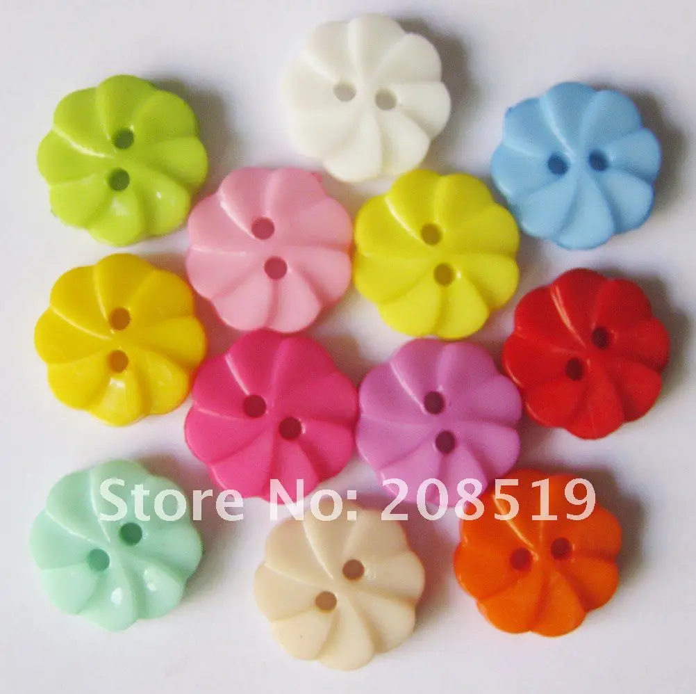 NB0080 13 мм пластиковые кнопки смешанные цвета случайным образом 500 шт/партия две стороны одинаковой формы круглые кнопки для скрапбукинга ремесла