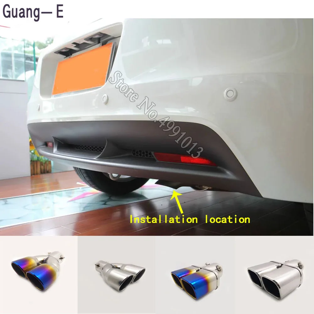 car stickers cover muffler exterior back end pipe dedicate exhaust tip tail outlet ornament 1pcs For Honda CRZ CR-Z 2012