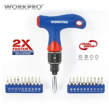 Набор прецизионных отверток WORKPRO, мини-отвертка с набором бит, отвертка с прорезями Torx, крестообразная отвертка с Т-образной ручкой