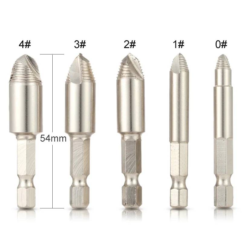 5x vis extracteur jeu Drill Bit Guide Cassé Endommagé Boulon Remover Easy Out outil