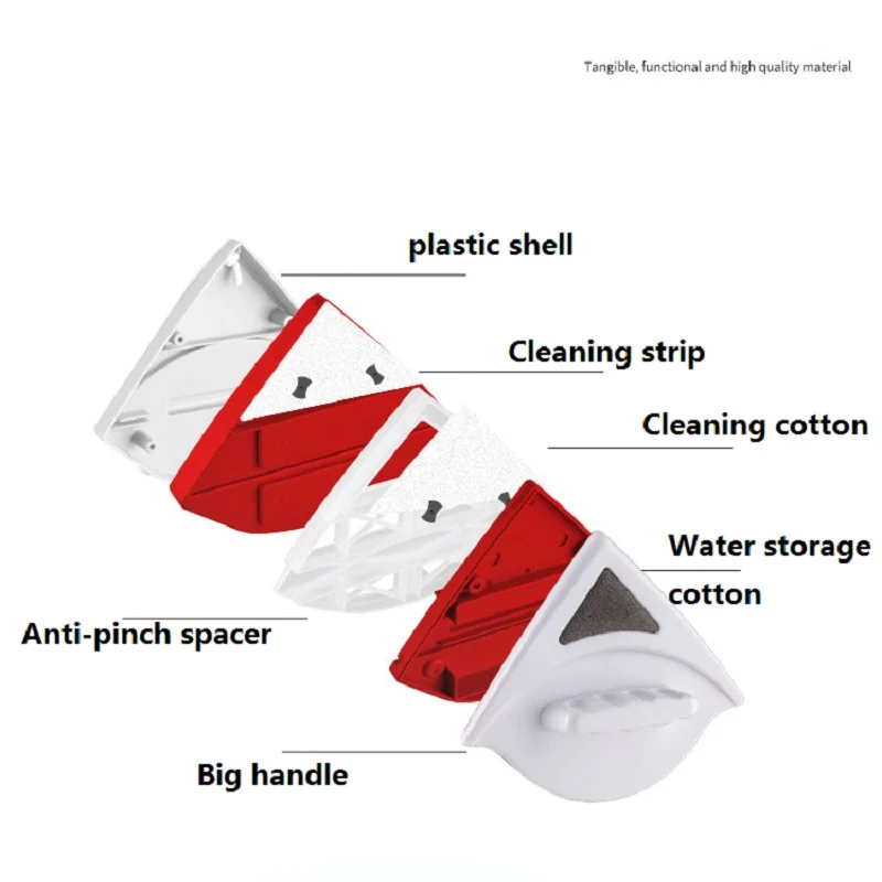 Двухсторонний Стеклоомыватель оконная Щетка стеклоочистителя чистая поверхность для дома, ванны, кухни очиститель ручной магнитное устройство для чистки окон инструмент