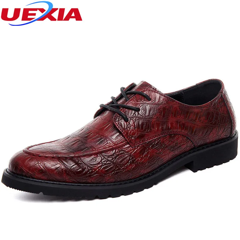 

Men Shoes Pointed Toe Dress Glossy Oxford Wedding Footwear Patent Imitate Snake Leather Solid Oxfords business office men shoes