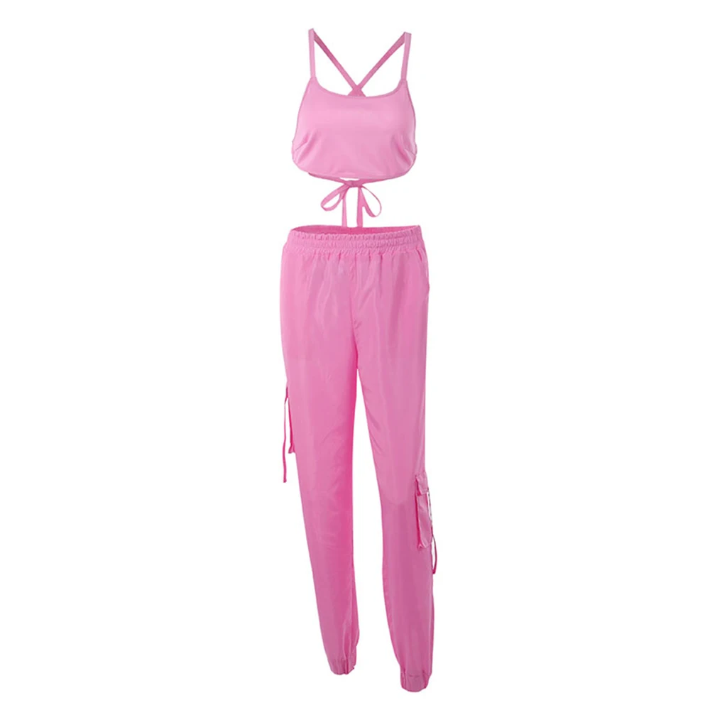 Наборы для бега, розовая спортивная одежда, женские леггинсы для спортзала, бюстгальтер с подкладкой, высокая талия, одежда для фитнеса, пуш-ап, спортивный бюстгальтер, 2 шт., спортивные костюмы