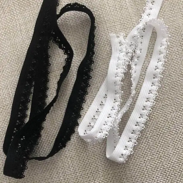 

10 Meters/lot 13mm High Quality Exquisite Elastic Lace Trim Stretch Lace Ribbon for Underwear Diy Sewing Garment Free shipping