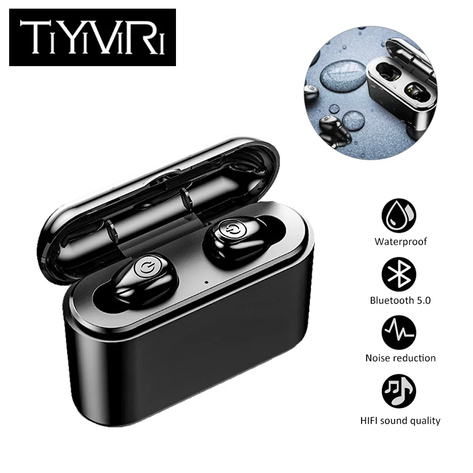 

X8 TWS True Wireless Earbuds 5D Stereo Bluetooth Earphones Mini TWS Waterproof Headfrees with Charging Box 2200mAh Power Bank