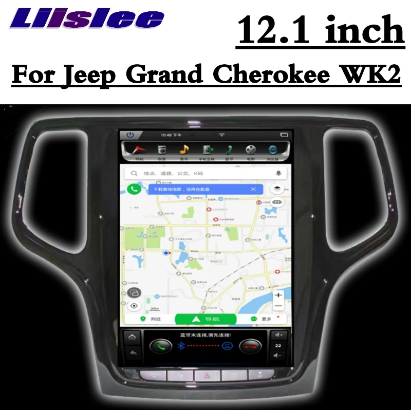 Cheap For Jeep Grand Cherokee WK2 2011~2018 NAVI 2G RAM LiisLee Car Multimedia GPS WIFI Audio Radio Navigation MAP Large Screen 7
