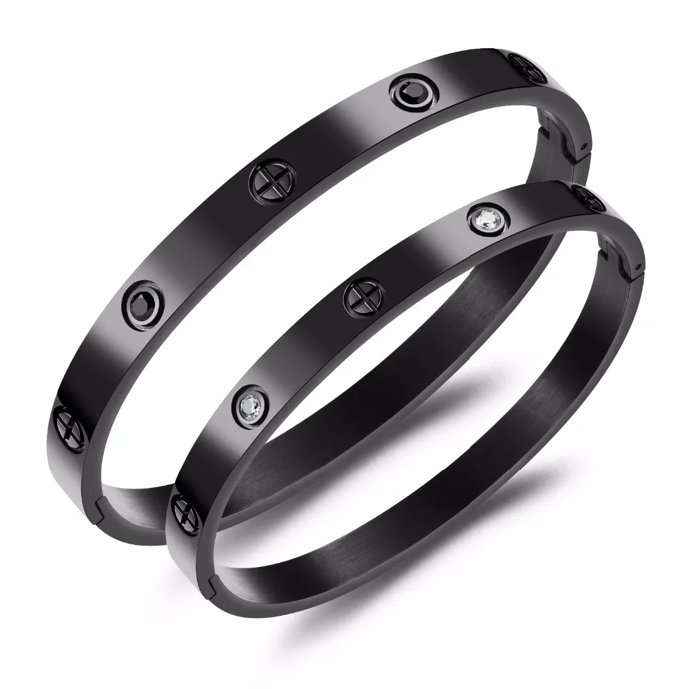 Романтические влюбленные незамкнутные браслеты поперечный винт дизайн Роза